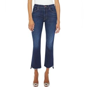 MOTHER Denim Insider Crop Step Fray Jeans in Off Limits Size 31